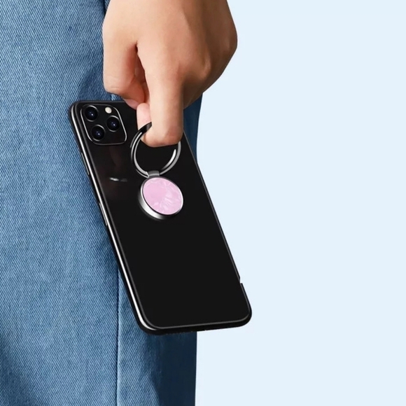 Phone Ring holder Phone Kickstand Phone Grip Pearl Pink - Picture 7 of 9